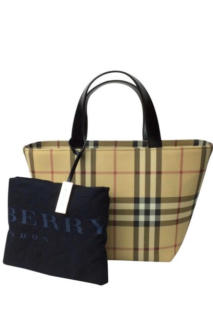 Burberry Small Nova Check Satchel Beige Tote