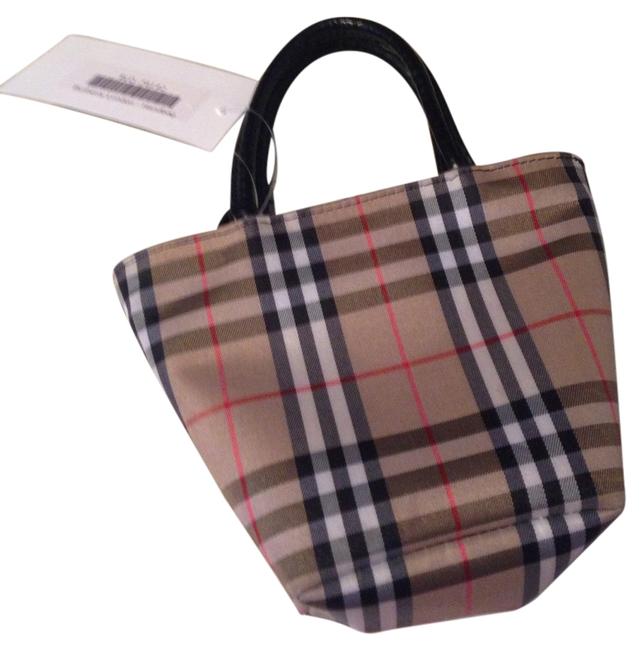 Burberry Small Novacheck NylonLeather Tote