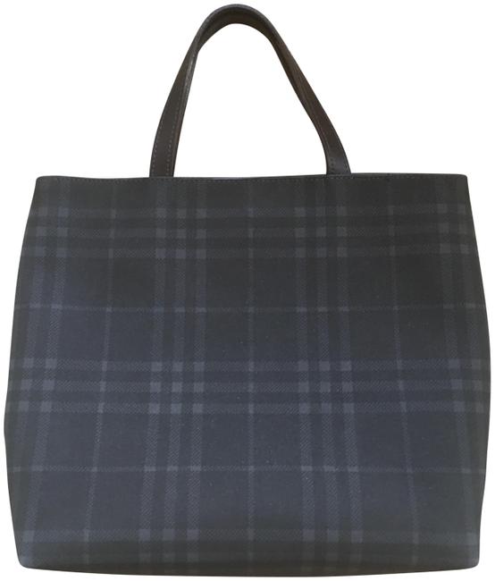 Burberry Smaller Totebag Black and Gray Nylon Tote
