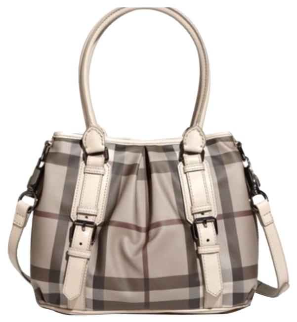 Burberry Smoked Check Northfield Leather Tote
