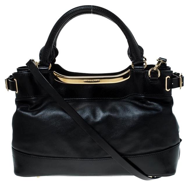Burberry Soft Bridle Small Hepburn Black Leather Tote