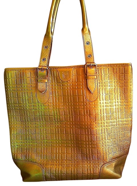 Burberry Soft Gold Leather Tote