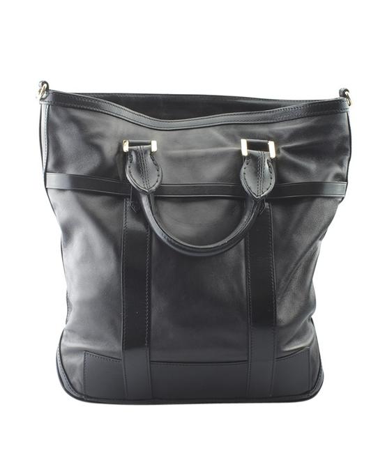 Burberry Solid 150994 Black Leather Tote