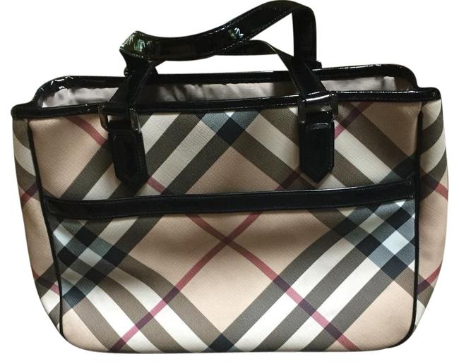 Burberry Supernova CanvasPatent Leather Tote