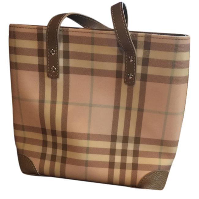 Burberry T 04 01 Pink Nova Check Pvc Tote