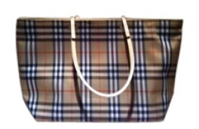 Burberry Tan Pvc Vinyl Tote