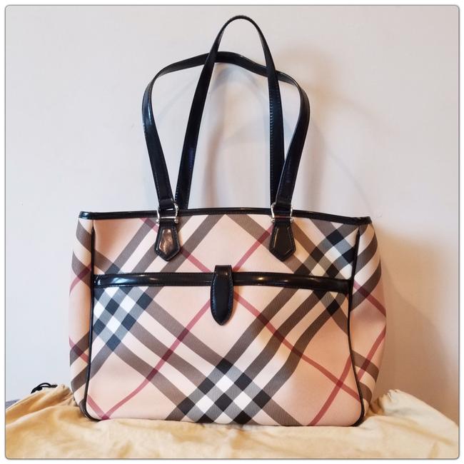 Burberry TanBlack Canvas Tote