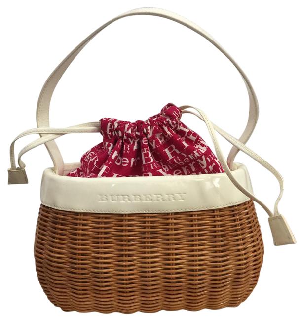 Burberry TanCreme Wicker Tote