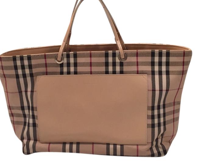 Burberry Traditional Check Canvas and Leather Tote