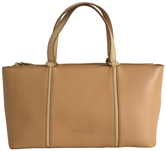 Burberry Triple Compartments Brown Leather Tote