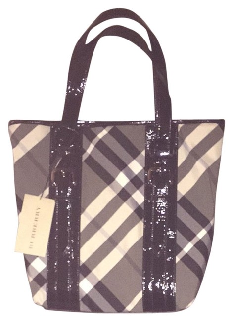 Burberry Victoria Black Check Tote
