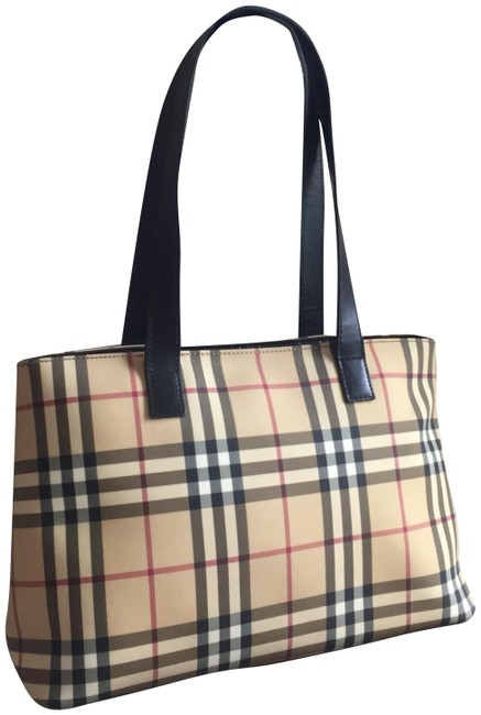 Burberry Vintage Nova Check Classic BlackMultiple Leather Pvc Tote