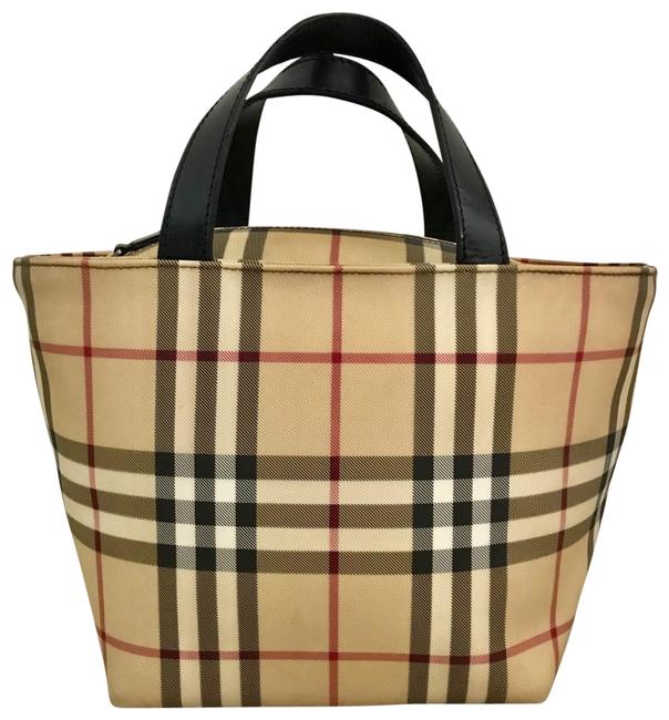 Burberry Vintage Nova Check Small BlackMultiple Leather Pvc Tote