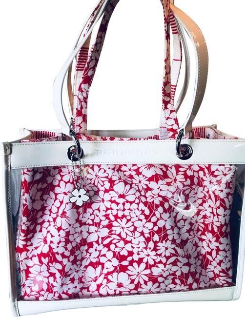 Burberry ?? Vintage Red and White Tote
