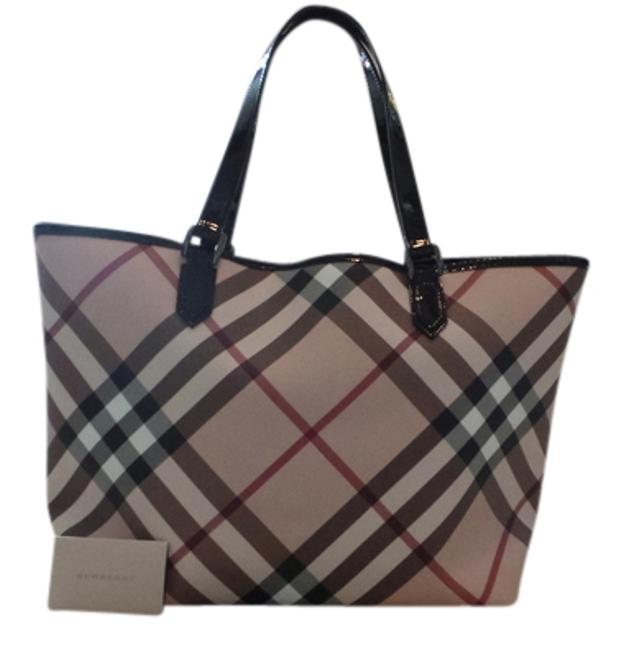 Burberry Vinyl Coated Canvas Nova Check Tote