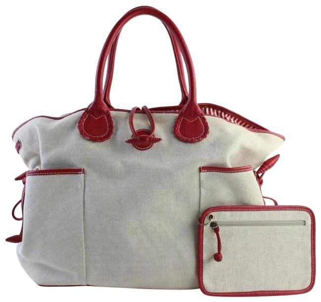 Burberry W Extra Large Drawstring W Pouch 18bur0613 Natural Canvas Tote