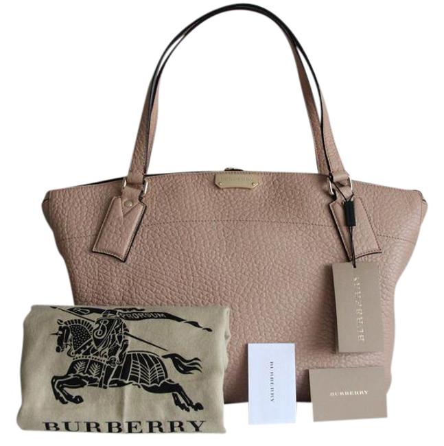 Burberry Welburn Pale Apricot Leather Tote