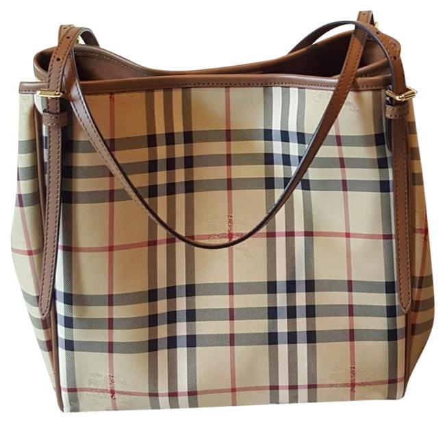 Burberry Bag With Tag Horseferry Check Small Canterbury Brown Tote