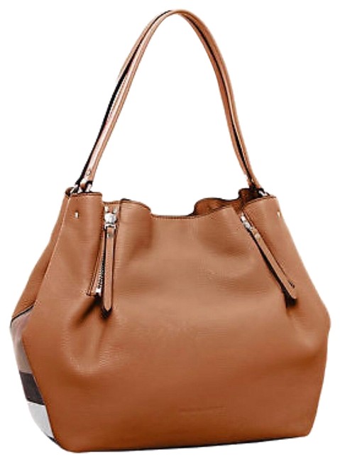 Burberry Womens Brit Medium Maidstone Handbag Brown Leather Tote