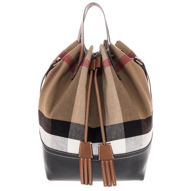 Burberry Womens Canvas Check Handbag Tan 4049495 Tote