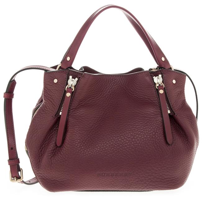 Burberry Bag Womens maidstone Small Check Detail Burgundy Tote