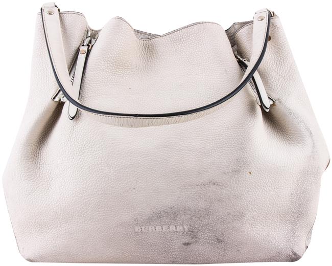Burberry Womens medium Maidstone White Leather Tote