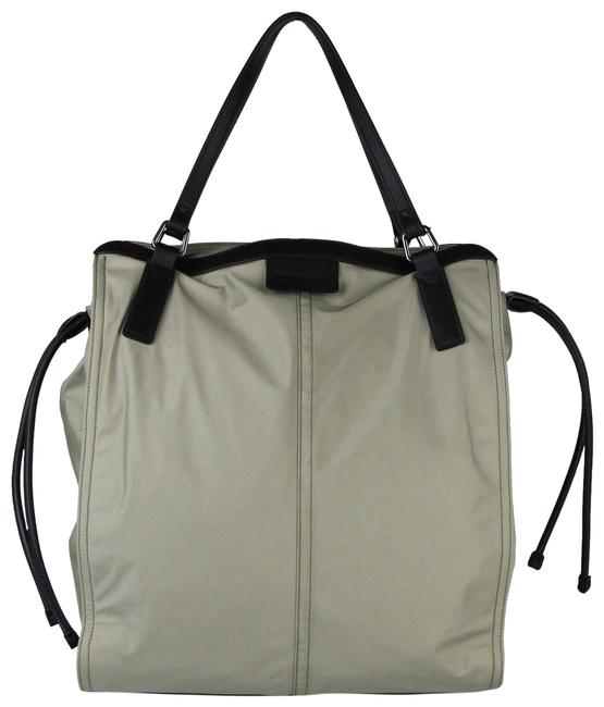 Burberry Bag W Womens WBlack Leather Trim 40330731 Beige Nylon Tote