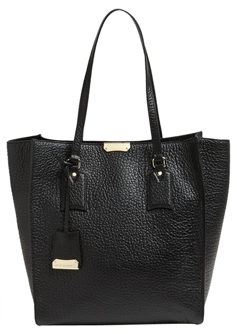 Burberry Woodbury Medium Black Grained Leather Tote