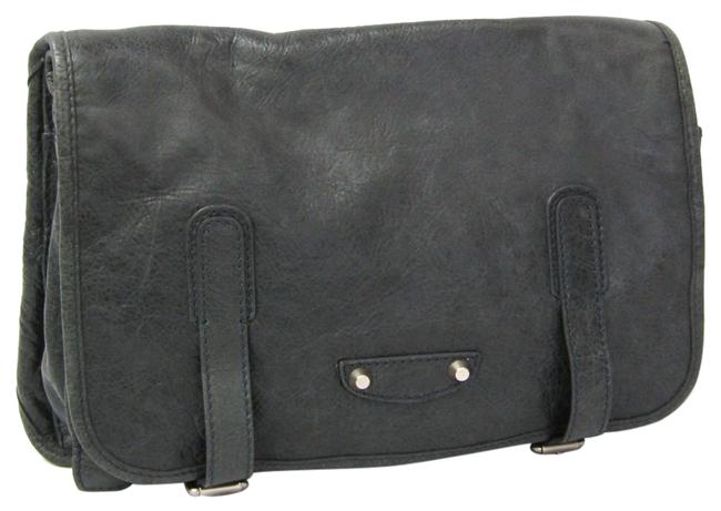 Balenciaga 272803 Unisex Fanny Pack Dark Green Leather Cross Body Bag