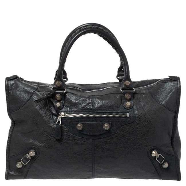 Balenciaga Anthracite Leather Gsh Hardware Work Tote