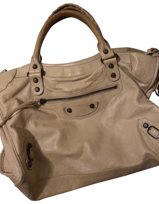 Balenciaga Baige Leather Shoulder Bag