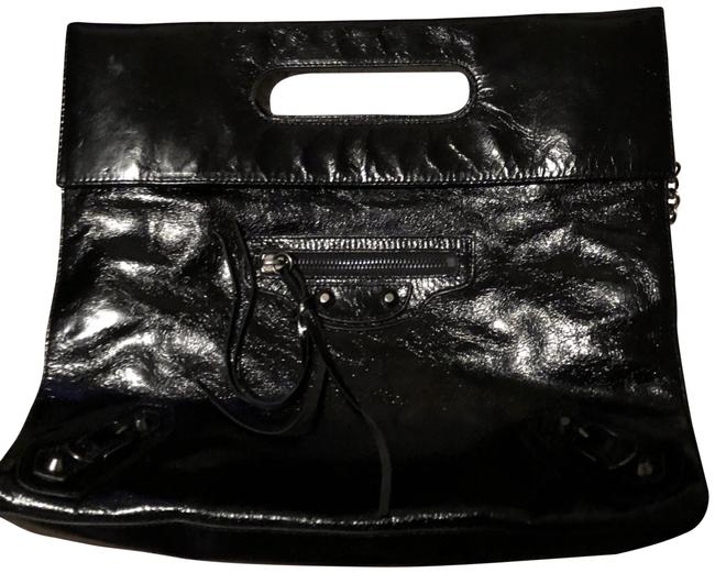 Balenciaga Big Purse Black Leather Clutch