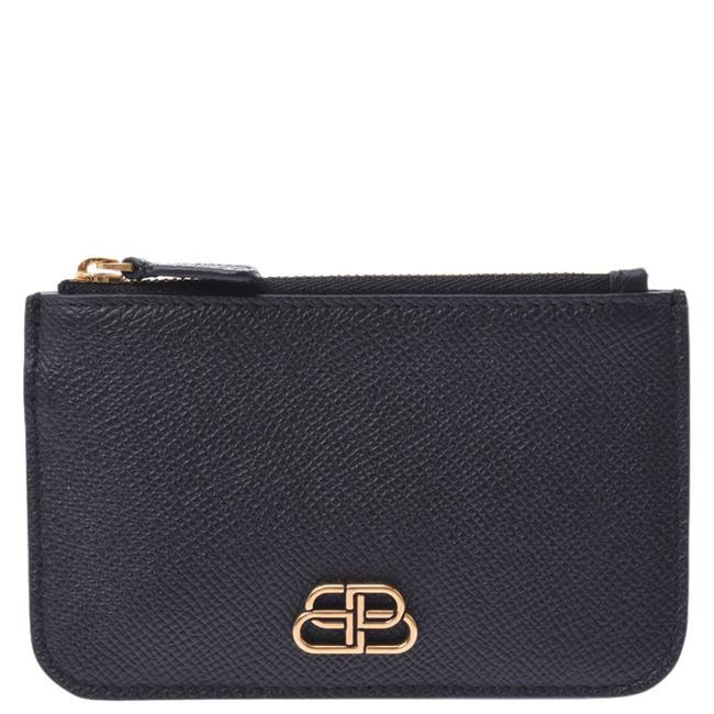Balenciaga Black Leather Bb Wallet