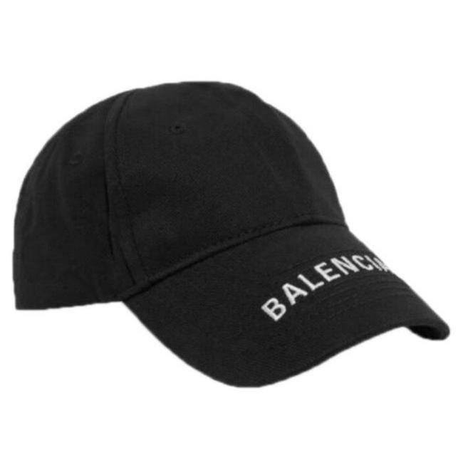 Balenciaga Black Logo Embroidered Baseball Hat