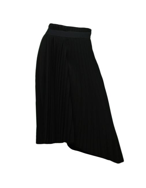 Balenciaga Black Pleated Asymmetric Logo Fr34 Rt 490 Skirt2 XS, 26