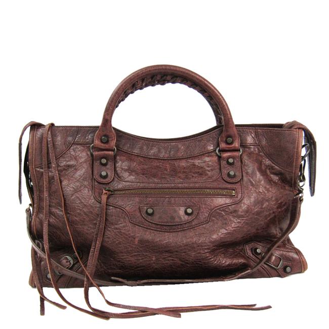 Balenciaga Brown Leather Classic City Tote