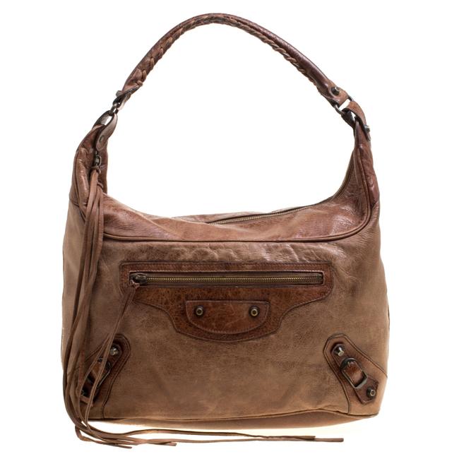 Balenciaga Brown Leather Classic Day Rh Hobo Bag