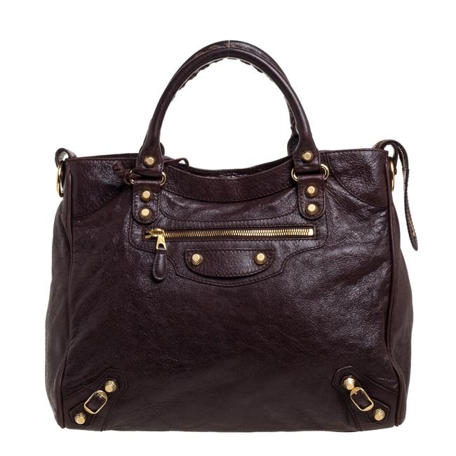 Balenciaga Brown Leather Velo Rgh Tote