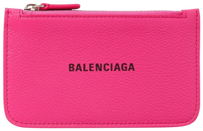 Balenciaga Cash Printed Textured leather Cardholder Wallet