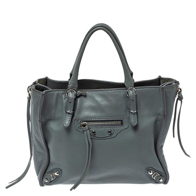 Balenciaga Ciment Leather Mini Papier A4 Tote