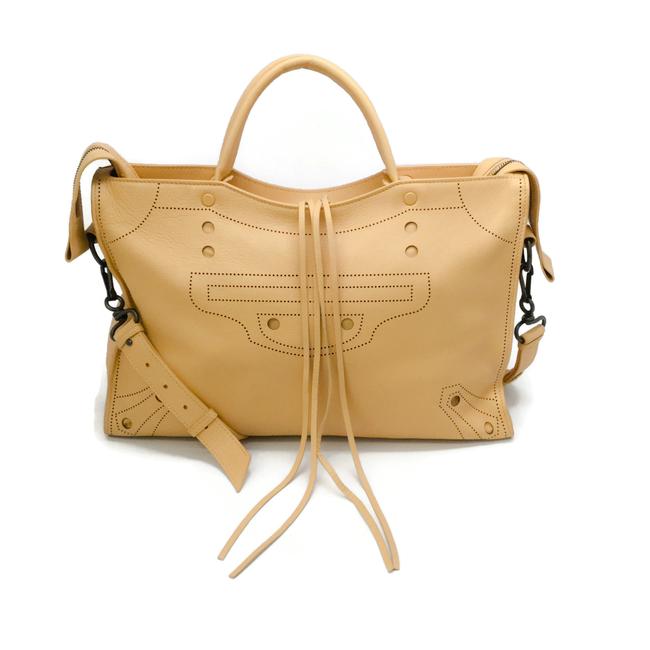 Balenciaga City Honey Leather Satchel