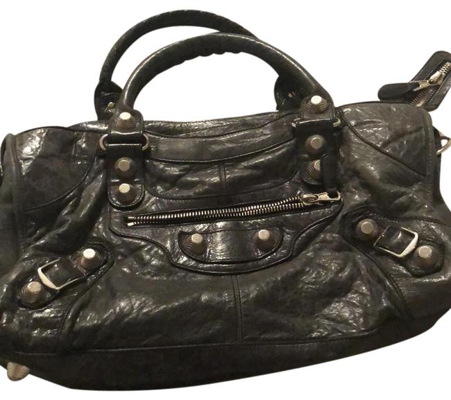 Balenciaga Classic Black Leather Cross Body Bag