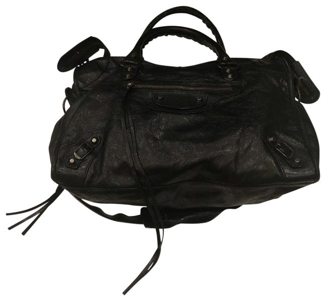 Balenciaga Classic City Black Leather Satchel