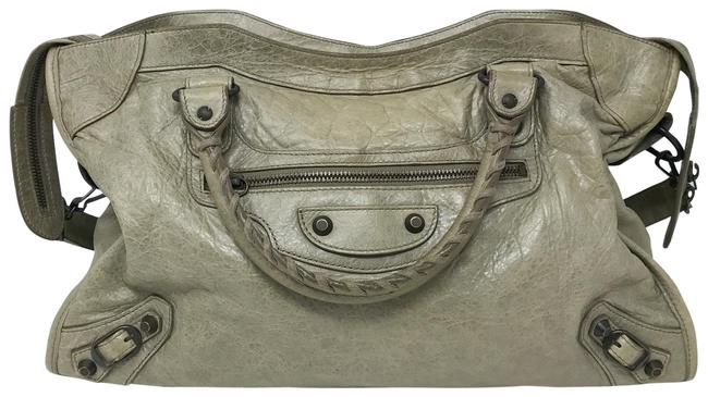 Balenciaga Classic City Grey Leather Shoulder Bag