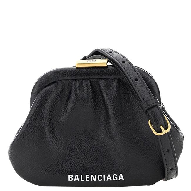 Balenciaga Clutch Leather Cloud Coin Purse Shoulder Bag