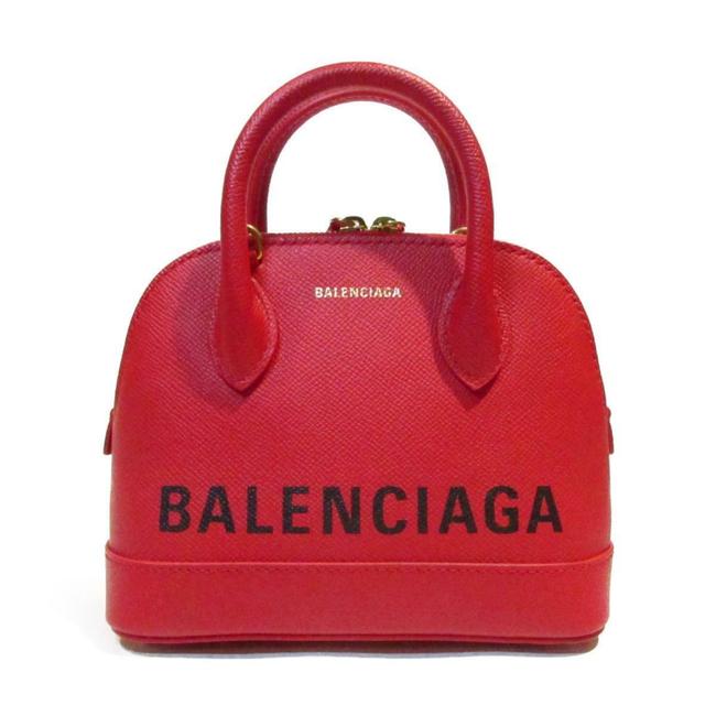 Balenciaga Crossbody Ville Xxs Red Leather Shoulder Bag