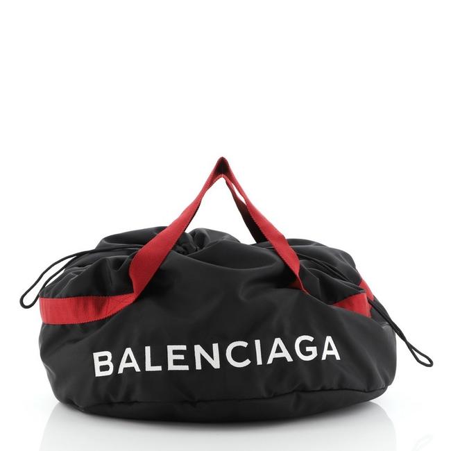 Balenciaga Duffle Wheel Small Black Nylon Shoulder Bag