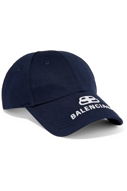 Balenciaga Embroidered Cotton twill Baseball Cap Hat