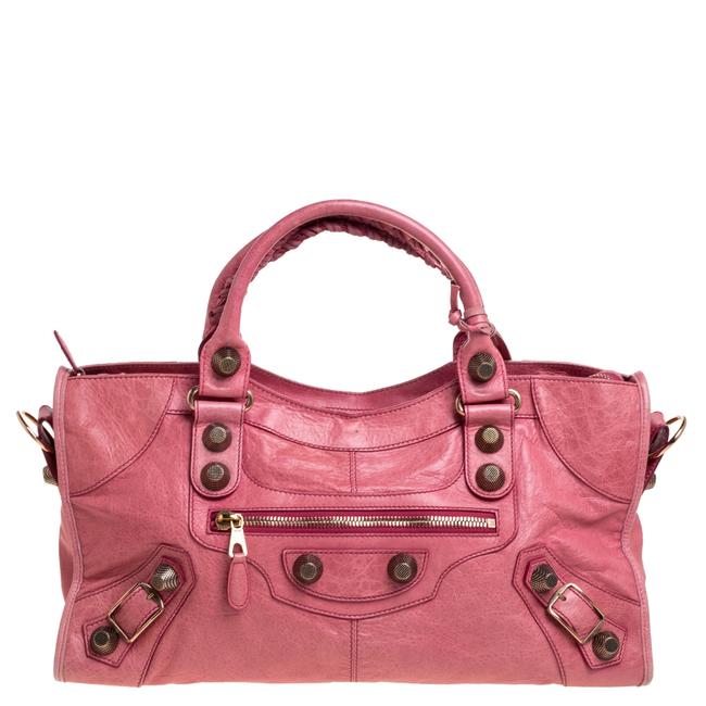 Balenciaga Grenadine Leather Ggh Part Tote