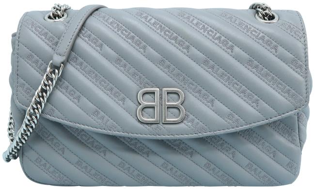 Balenciaga Grey Calfskin Leather Shoulder Bag